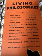 Living Philosophies A Series of Intimate Credos 1931 Albert Einstein &amp; More - £67.64 GBP