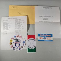 American League Baseball Club Sticker Letter and Team Addresses Schedule... - $11.98