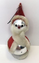 Vintage Mercury Glass Balls Snowman Santa Claus Christmas Tree Ornament Japan - £15.98 GBP
