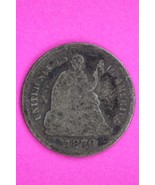1870 P Seated Liberty Half Dime Silver Guaranteed Authentic &amp; Genuine Co... - $29.99