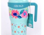 Pioneer Woman ~ FRESH FLORAL TEAL ~ 40 Oz. ~ Stainless Steel ~ Insulated... - £27.07 GBP