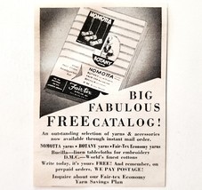 1957 Nomotta Botany Yarns Catalog Advertisement Crafts Sewing Supply F7C - $28.00 CAD
