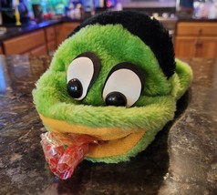 Vintage Dan Brechner Plush Hand Puppet Serpent Frog with Roll Up Tongue ... - $31.95