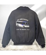 Vintage Greyhound Bus Line Size Medium Employee Driver Canvas Coat Embro... - €130,26 EUR