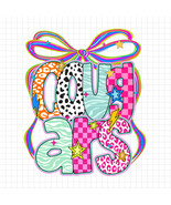 Cougars Mascot Coquette Bow PNG, Funky Leopard Letters PNG, School Spiri... - $2.50