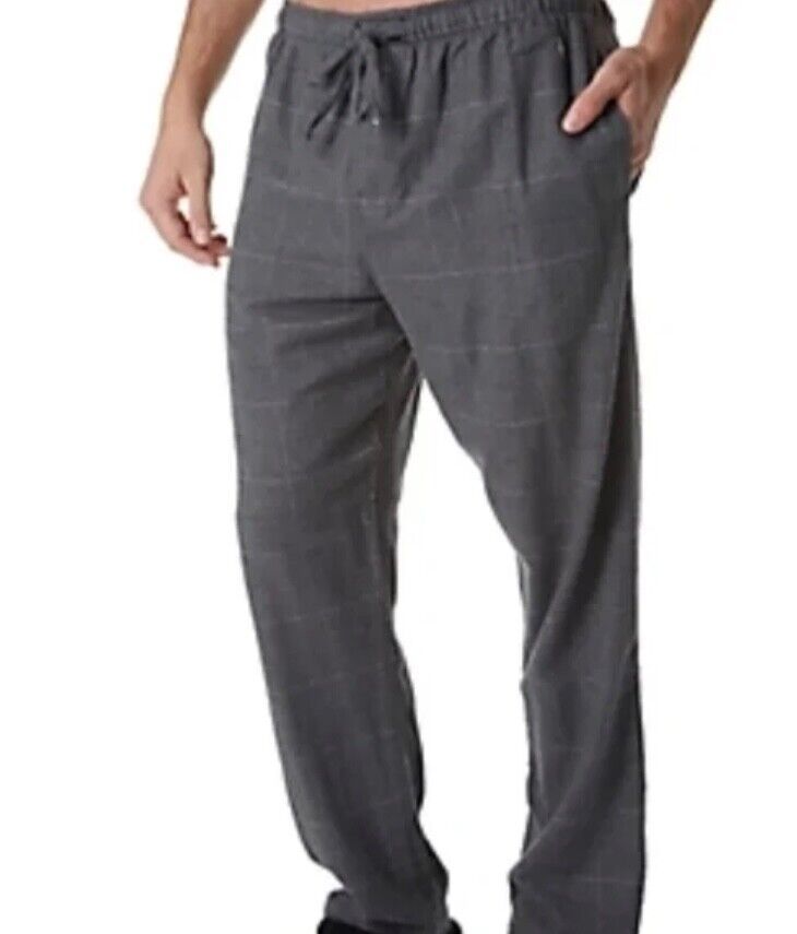 Primary image for NWT Polo Ralph Lauren Plaid Men's Lounge Pants Flannel Pajama Pants Gray Medium