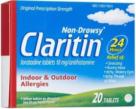 Claritin 24 Hour Non-Drowsy Allergy Relief Tablets,10 mg, 20 Ct - £15.97 GBP