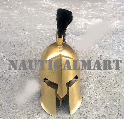Medieval 300 King Leonidas Halloween Wearable Spartan Armour Helmet With Plume