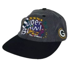 Vtg Super Bowl XXXI 31 Snapback Hat 1997 Green Bay Packers Patriots, New Orleans - £19.90 GBP