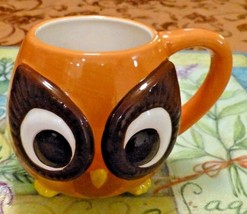 OWL Orange Figural Mug 16 Oz Mesa Home Products Free Shipping - £15.59 GBP