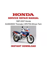 1987-2007 Honda XL600/650V Transalp | XRV750 African Twin Service Repair... - $22.53 CAD