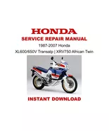 1987-2007 Honda XL600/650V Transalp | XRV750 African Twin Service Repair... - $14.10 CAD