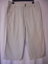 Size 10 beige Casual cropped 5 pocket style pants Susquehanna Trail Outf... - $223.01 MXN