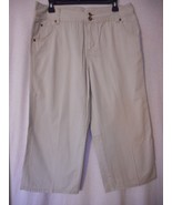 Size 10 beige Casual cropped 5 pocket style pants Susquehanna Trail Outf... - $220.95 MXN