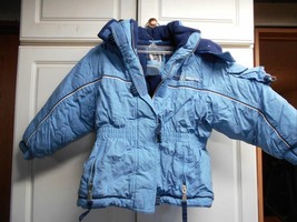 Zero Exposure Blue Winter Coat W Hat SZ 4 Girls  ZeroXposur - $12.42