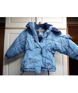 Zero Exposure Blue Winter Coat W Hat SZ 4 Girls  ZeroXposur - £9.56 GBP