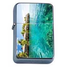 Bora Bora French Polynesia D1 Flip Top Oil Lighter Wind Resistant - £11.91 GBP