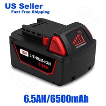 Lizone 6.5AH for Milwaukee 18V M18 Lithium XC5.0 Ah Extended Capacity Battery - $61.99
