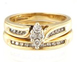 Diamond Women&#39;s Wedding set 14kt Yellow and White Gold 349007 - £438.76 GBP