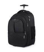 Rolling Travel Backpack, Durable 17 Inch Laptop Backpack With Wheels For... - £108.68 GBP