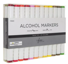 The Fine Touch Twin Tipped Alcohol Markers - 24 Piece Set - $1,131.55 MXN