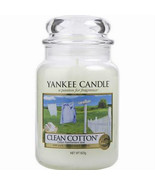 Yankee Candle Clean Cotton 22 oz Scent Glass Jar, fresh scent, scented - $46.32 CAD