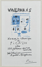 &quot;Vallauris Dix Ans De Cermaique&quot; by Picasso Signed Lithograph 9&quot;x5 1/2&quot; - £1,495.68 GBP