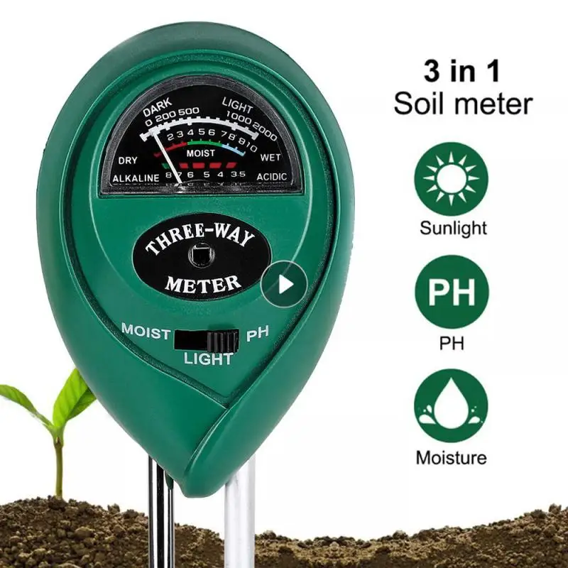 3 In1 Soil Water Moisture PH Meter Acidity Humidity light Light PH Test Garden F - £134.28 GBP