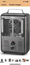 1500W Milkhouse Space Heater with Thermostat, Durable Metal Housing, Uti... - $64.23