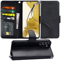 Case For Pu Leather Wallet Case Cover [Stand Feature] With Wrist Strap And [4-Sl - £24.98 GBP
