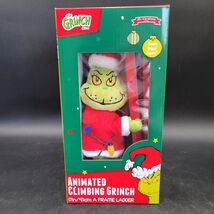 New Mr. Christmas Animated Climbing Grinch 17 in. Tall Ladder Lights &amp; M... - $49.49