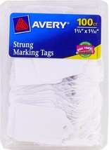 White string Strung HANG TAGS Price Marking jewelry estate yard sale AVERY 6732 - £13.35 GBP