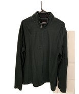 JOE Joseph Abboud Mens Black Pullover Long Sleeve Shirt Size XL 1/4 Zipper - $18.50