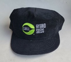 VTG Cargill Hybrid Seeds Corduroy Black Snapback Hat Cap Adjustable Swingster US - $14.84