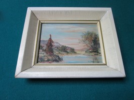 Miniature oil painting on board signed H. Dag - £67.67 GBP