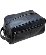 jaald Men&#39;s Genuine Leather Toiletry Bag Waterproof Dopp Kit Shaving Bag... - £31.46 GBP