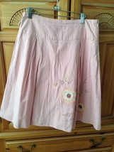 Womens Pink Embroidered Floral Skirt Size 8 by Merona - £19.97 GBP