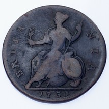 1731 Grande-Bretagne 1/2 Penny (F) Fin État, Km #566 - $1,139.97 MXN