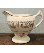 VINTAGE (FLORAL) CREAMER BY STETSON CHINA CO. 22KT GOLD Creamer Pink flo... - £12.43 GBP