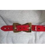 &quot;&quot;RED, SHINY FAUX LEATHER, LARGE BUCKLE&quot;&quot; - BELT - NEW- HOT IN HOLLYWOOD... - £10.13 GBP