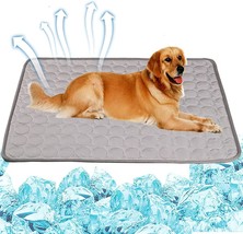 Dog Cooling Mat Sleeping Cooling Pad Washable Ice Silk Cool Blanket For Kennel S - £12.02 GBP