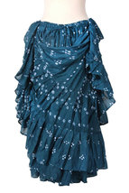 Deep Teal Blue New 25Yard Tribal Gypsy Jaipur Authentic Gypsy ATS Skirt - £80.41 GBP