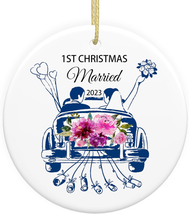 First Christmas Married Ornament 2023 Weddding Gifts for Couple, 1St Bri... - £10.63 GBP