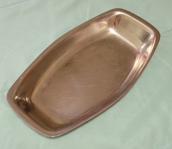 German Cromargan Stainless Steel Oval Squared Small Serving Dish 14&quot; Mid-Century - £52.24 GBP