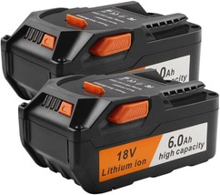2Pack 18-Volt 6.0Ah Lithium Ion Replacement Battery Compatible with for RIDGID - £62.34 GBP