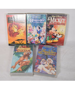 Lot of 5 Walt Disney VHS Video Cassette Tape Spanish Animated Tarzan Dal... - £57.99 GBP