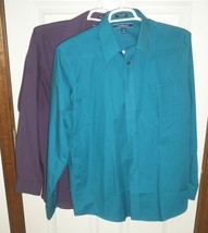 Lot of 2 Croft &amp; Barrow Long Sleeve Dress Shirt Button Down 16 ½ 34/35 - £12.09 GBP