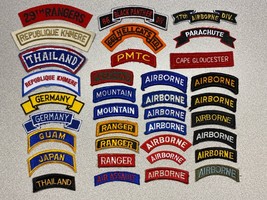 U.S. ARMY, ASSORTED SHOULDER SLEEVE TABS, VARIOUS TIME FRAMES, GROUPING ... - $39.60