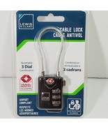 Lewis N Clark 3 Digit Dial Luggage Security Cable Padlock Airport Compli... - $9.67