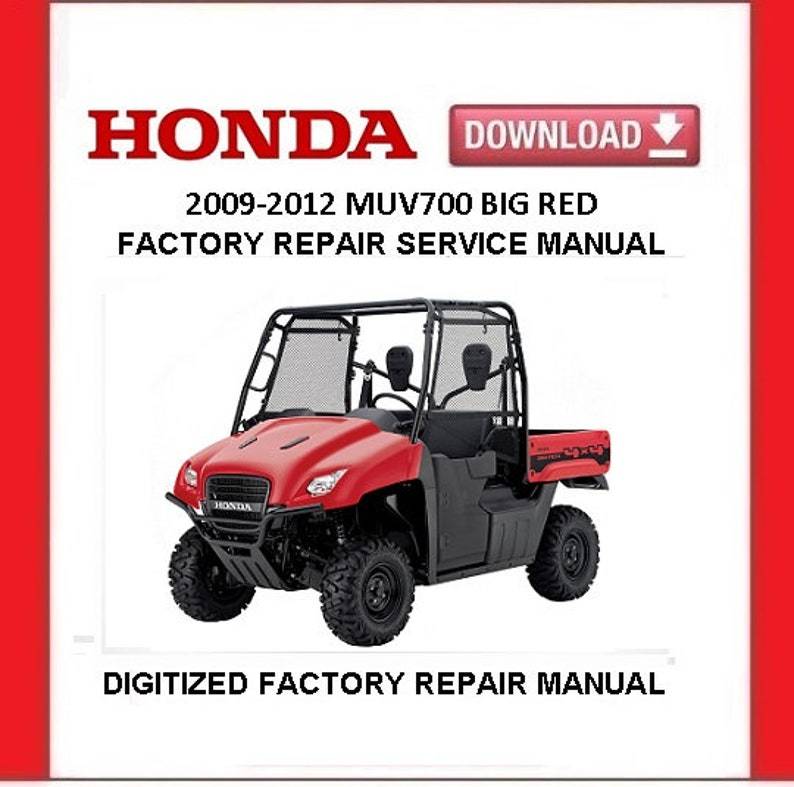 HONDA MUV700 BIG RED Factory Service Repair Manual - $20.00